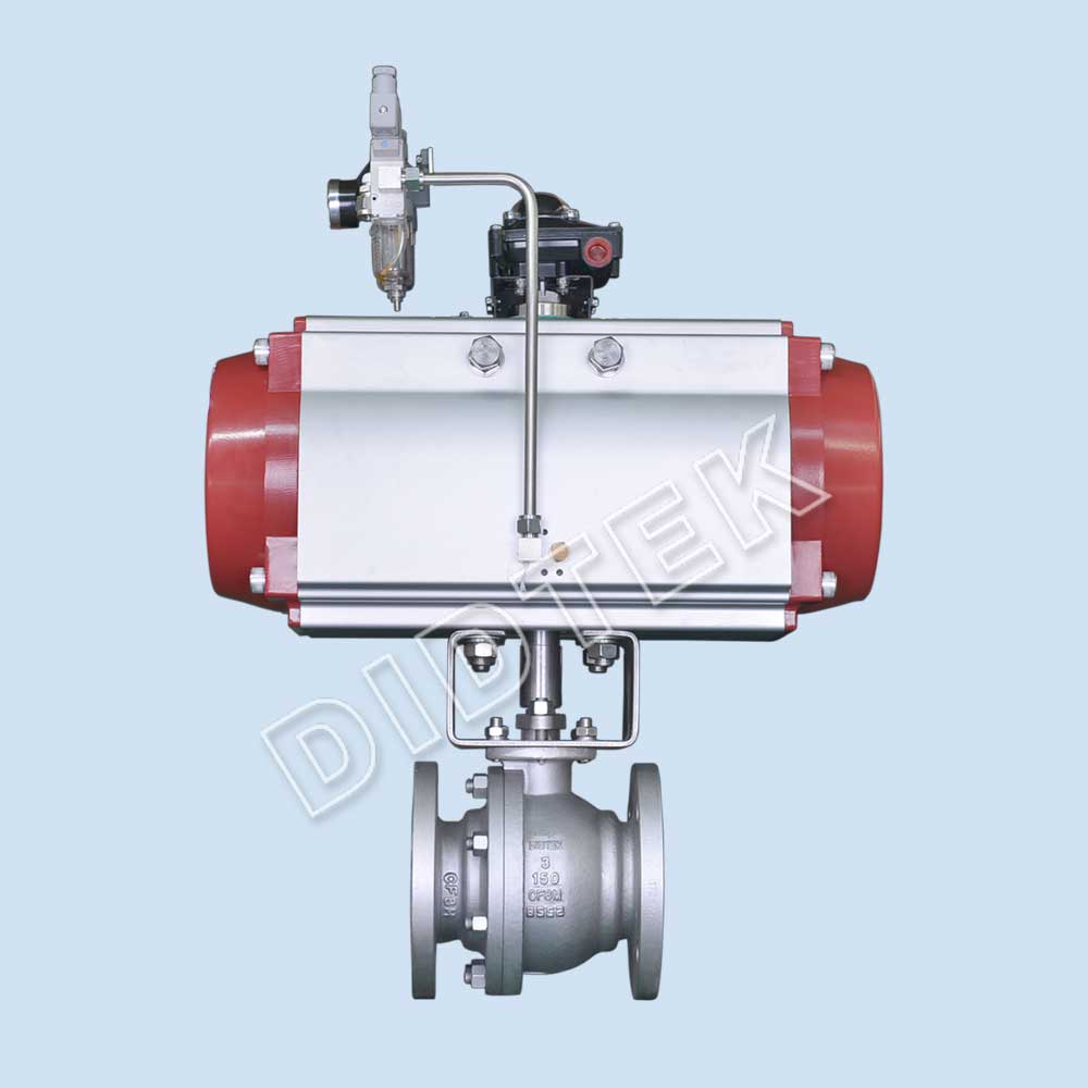 SS Double Floating Pneumatic Actuated Ball Valve